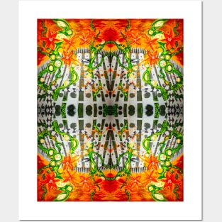 Atom Schlange Blume PATTERN Posters and Art